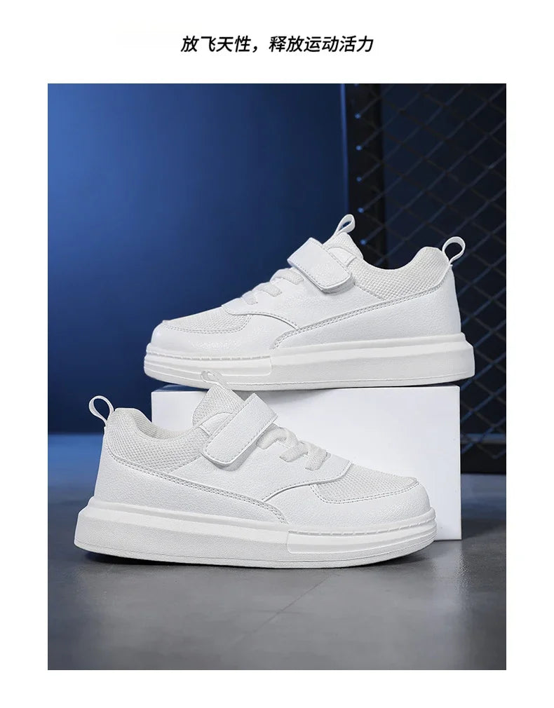 Children's Sneakers Kids Fashion Design White Non-slip Casual Shoes for Boys Girls Hook Breathable Sneakers Toddler Outdoor Shoe