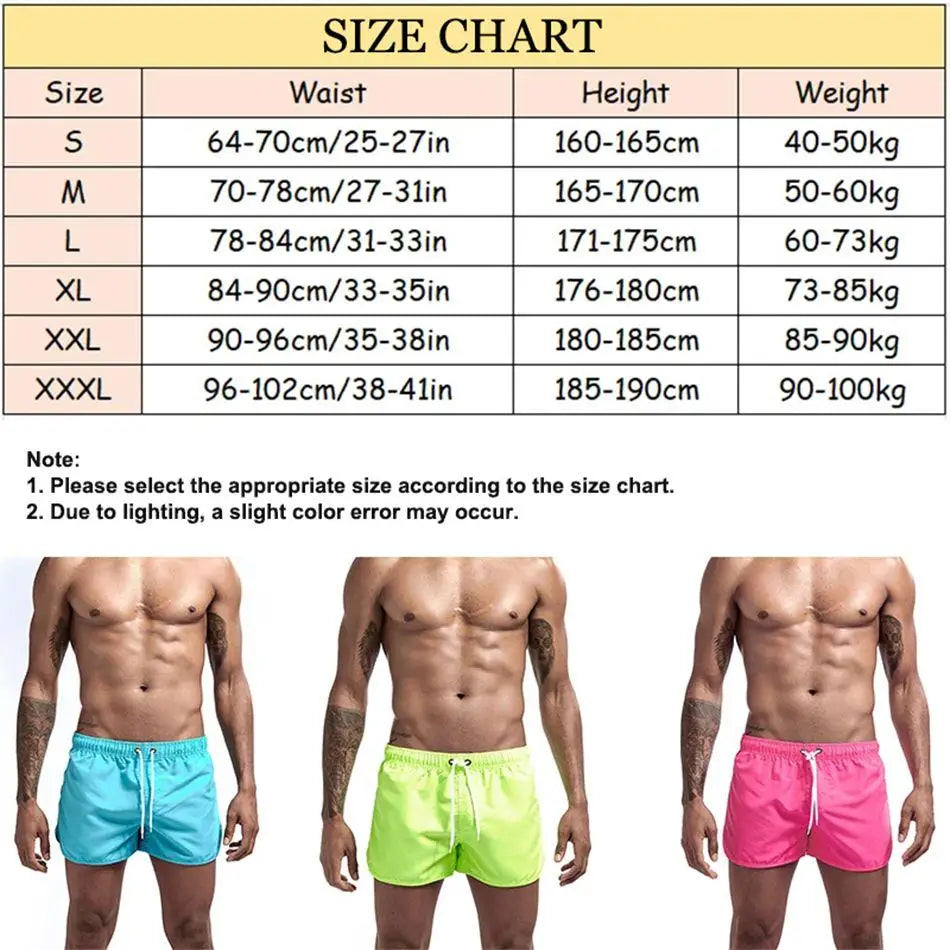 Summer Men's Swimwear Shorts Beachwear Sexy Swim Trunks Men Swimsuit Low Waist Breathable Beach Surfing
