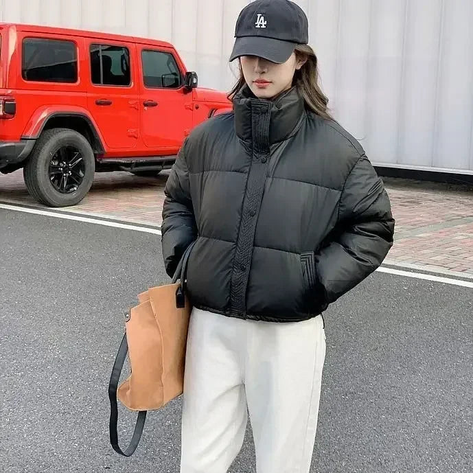 Down Coats for Women Loose Casual Parkas Woman Solid Color Winter Clothes 2025 Jackets Thick 2025 Trend Demi-season High Quality