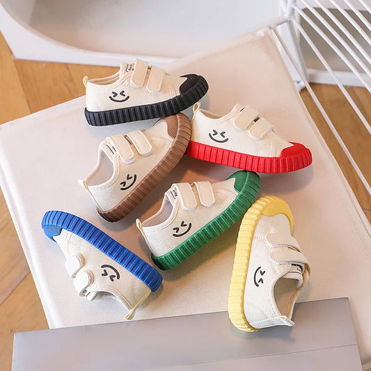 Children Canvas Shoe Candy Color Korean Style Kids Casual Shoes Toddler Girl Boy Breathable Soft Sole Board Shoes Tenis Infantil