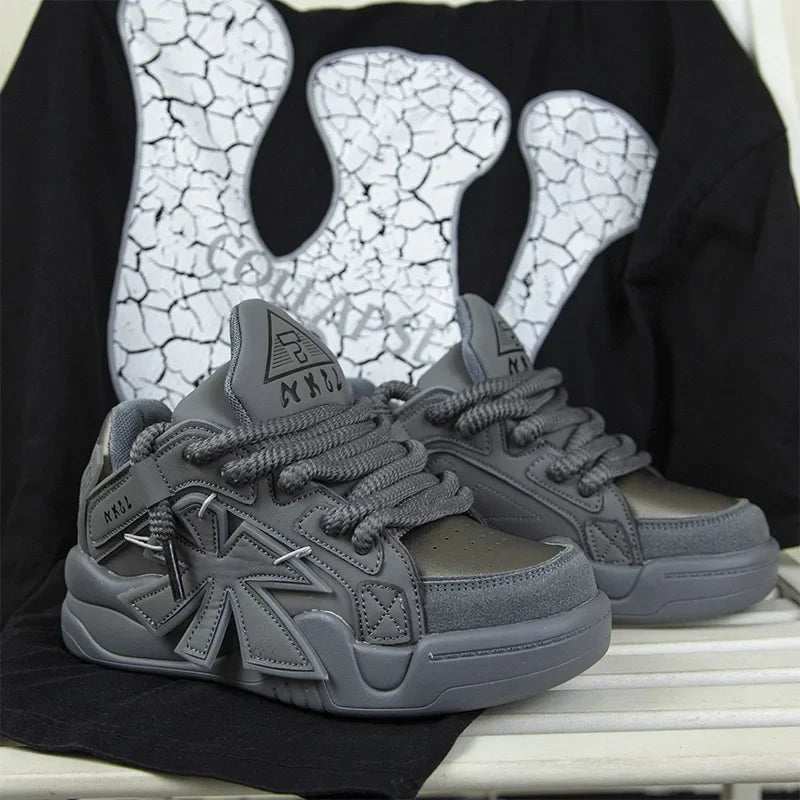2024 Spring and Autumn Men's Thick Sole Elevated Casual Sports Shoes Fashion Breathable and Durable Running Shoes sneakers men