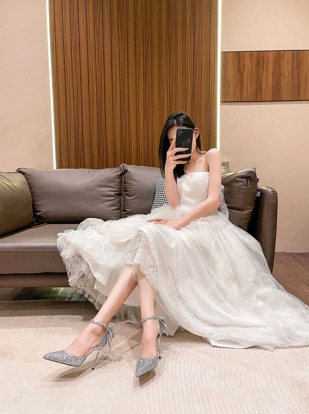 Shoes for Woman 2025 Stilito Silver Women's Summer Footwear Wedding Bride Shoe Rhinestone Pointed Toe Super High Heel Diamond 39