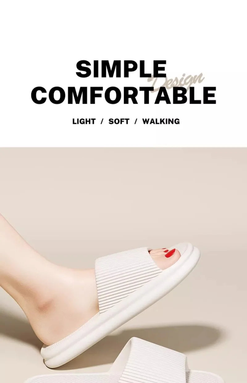 Brand Couple Home Simple Slippers EVA Soft Sole Light Slippers Bathroom Non-slip Slides Men's Outdoor Sandals Zapatillas De Casa