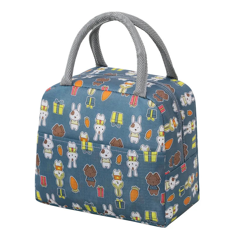 Portable Lunch Bags Thermal Insulation Lunch Box Storage Bag Children's School Lunch Box Bag Picnic Storage Large Capacity