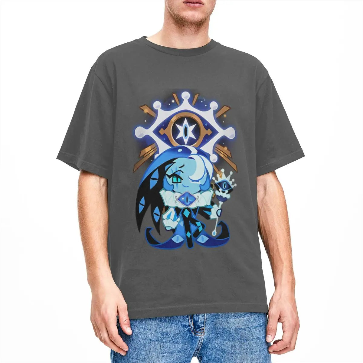 Shadow Milk Cookie Run Kingdom T Shirts Men Women 100% Cotton Leisure T-Shirts O Neck Cartoon Anime Tee Shirt Clothing Printed
