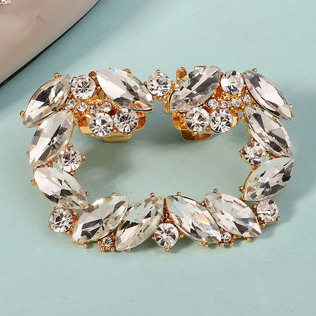 New Square Simple Women's Shoe Buckle Wedding High Heels Shoe Clip Bridal Gown Accessories Daily wear jewelry Holiday Gifts