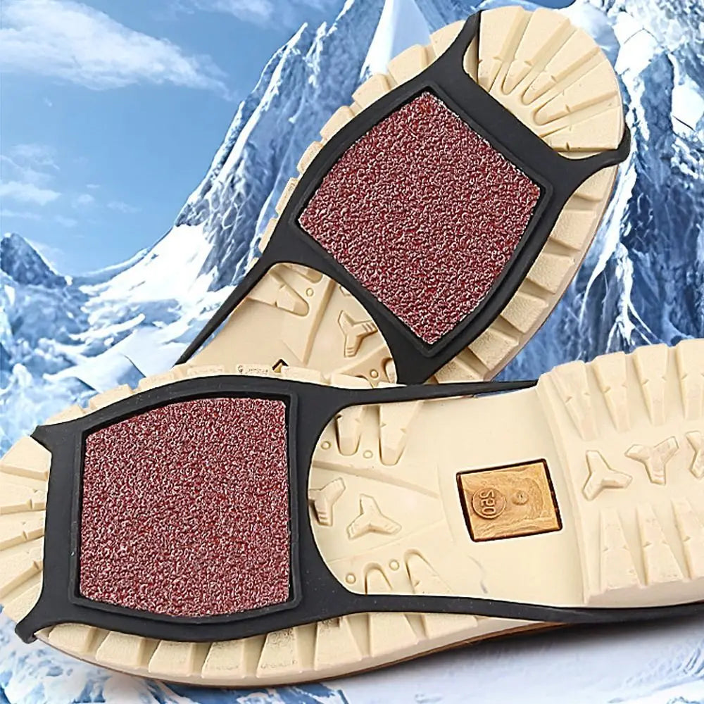 Silicone Anti Slip Shoe Boot Grips Outdoor Non Slip Snow Shoe Spikes Ice Overshoe Ice Grippers Spikes Durable Traction Cleats