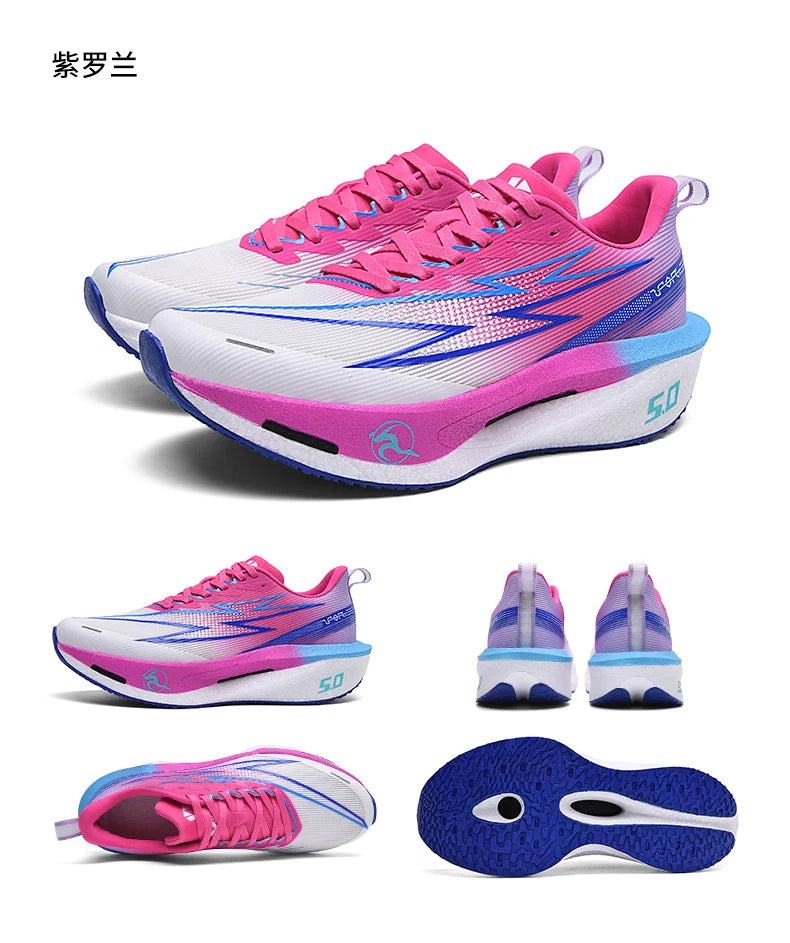 Running Shoes Carbon Board Speciality Marathon Men Sports Breathable Lightweight Women's Comfortable Athletic Nonskid Sneakers