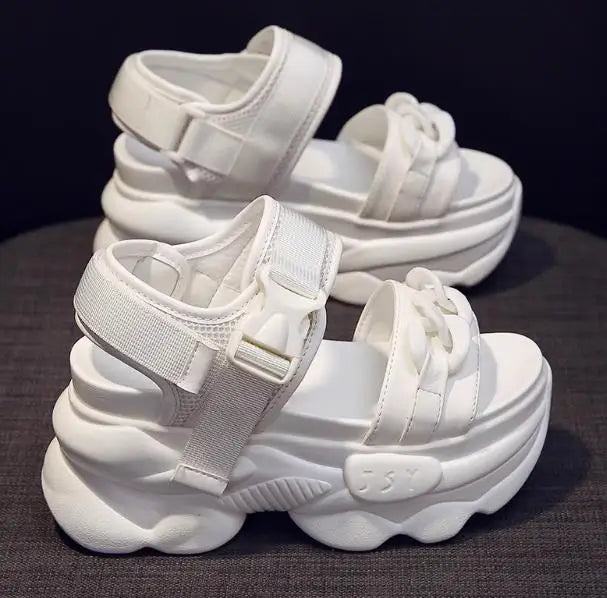 High Heels Sandals Women Shoes New Summer Wedges Height Increasing 11cm Ladies Sandal Platform Chunky Shoes Sandalias Mujer