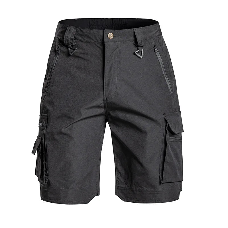 Summer Men's Tactical Cargo Shorts Quick Dry Waterproof Outdoor Shorts for Hiking Camping Trekking Fishing with Multi Pockets