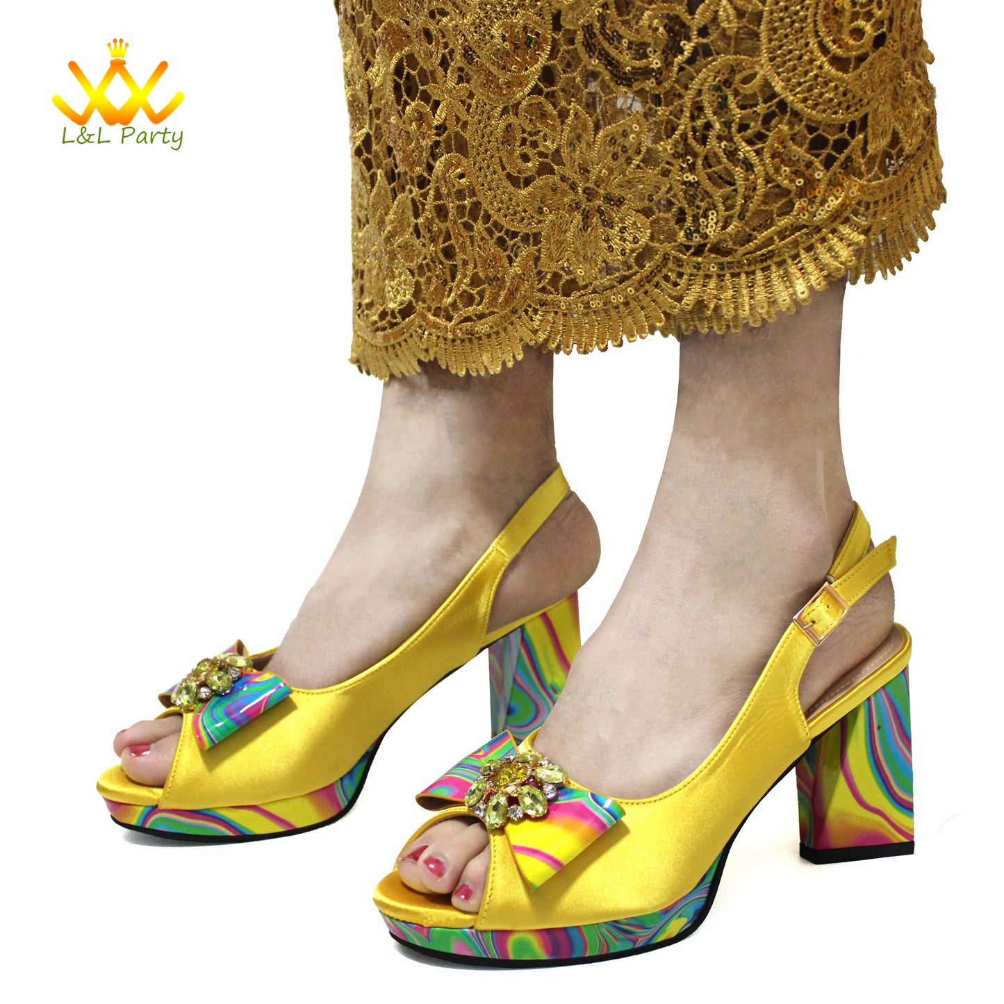 Coffee Color INS Hot Sale New Arrivals 2024 Italian Design Shoes Matching Bag Set Super High Heels Pumps for Garden Party