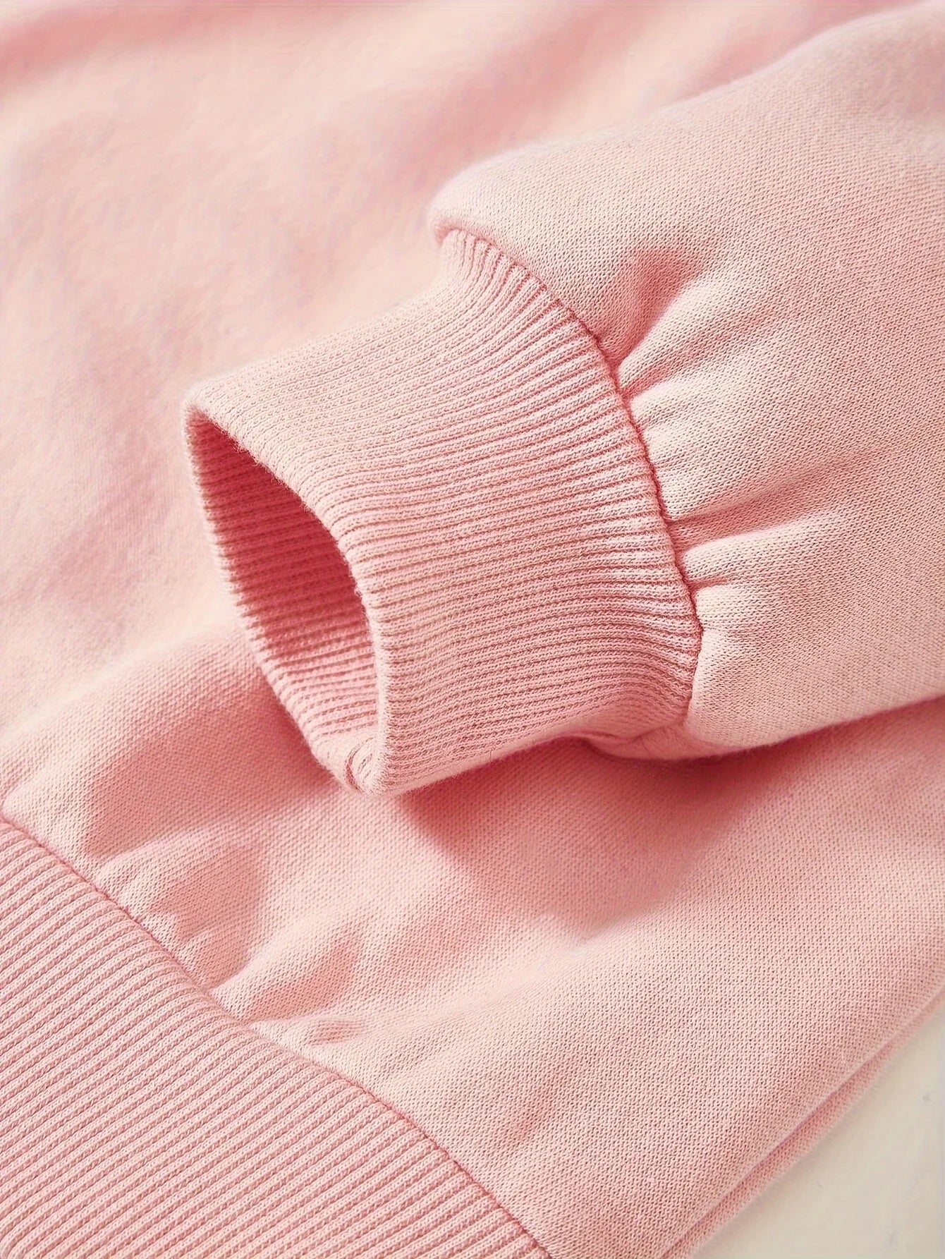 Children's Clothing Girls 2Pcs Cartoon Love Print Fashion Casual Long-Sleeved Sweatshirts and Leggings Pink Sweatshirt with Black Pants Set