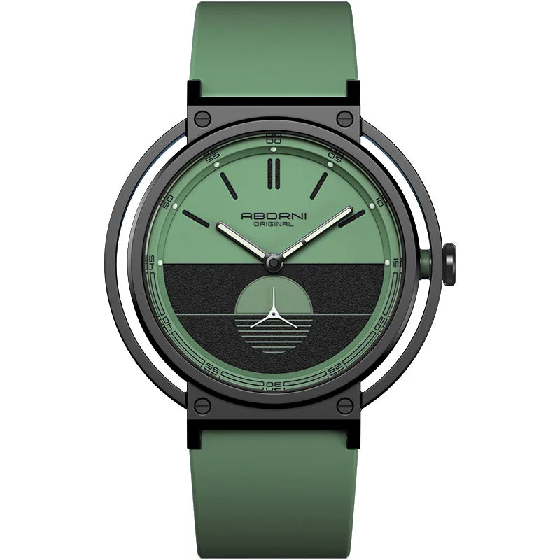 ABORNI Top Luxury Brand Quartz Watch Men Silicone Strap Military Watches Waterproof Fashion Male Wristwatch Relogio Masculino