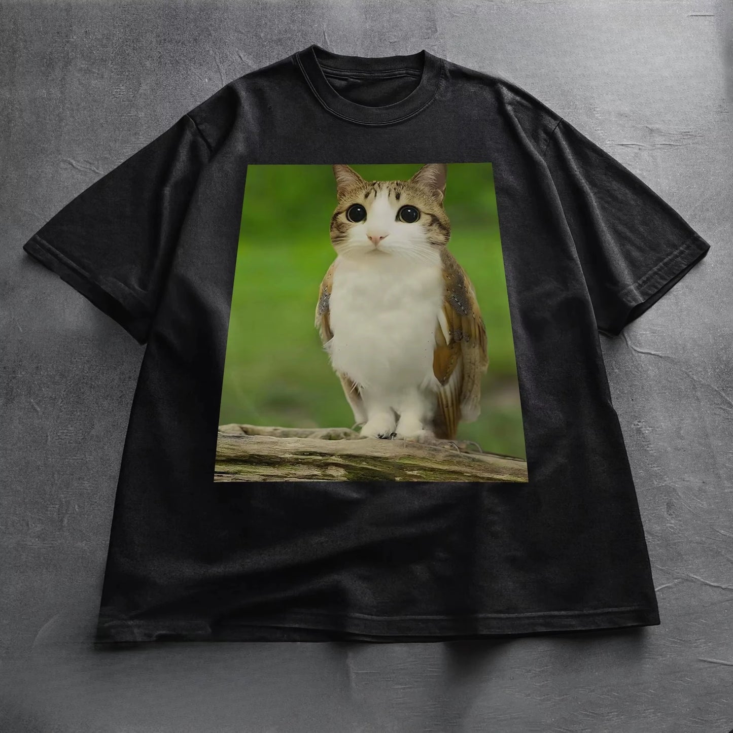 Meowl Meme Cat Tshirt Funny Cat Meme Shirt Cat and Owl Brainrot Meowl Tee Unhinged 90s Kitten Tee Funny Graphic Shirt Unisex