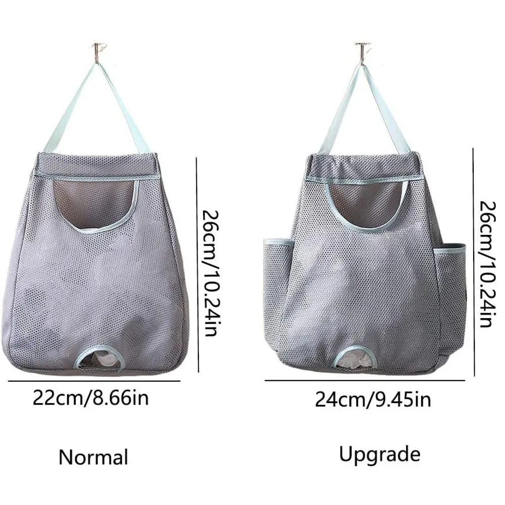 Plastic Bag Holder Trash Bag Dispenser Plastic Grocery Bags Large Grocery Bag Holder Breathable Mesh Hanging Storage