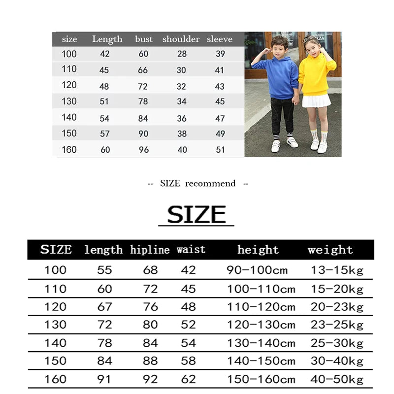Kids Fashion 2pcs Pullover Hoodie+Pants Suits 1-8Y Years Boys Girls Casual Long Sleeve Sportswear Tracksuits Children Clothes
