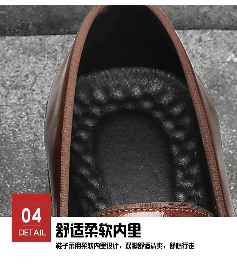 Size 38-48 Classic Le Fu Shoes for Men Casual Business Comfort Fashion Brand Shoes Men British Gentleman Social Shoes Men
