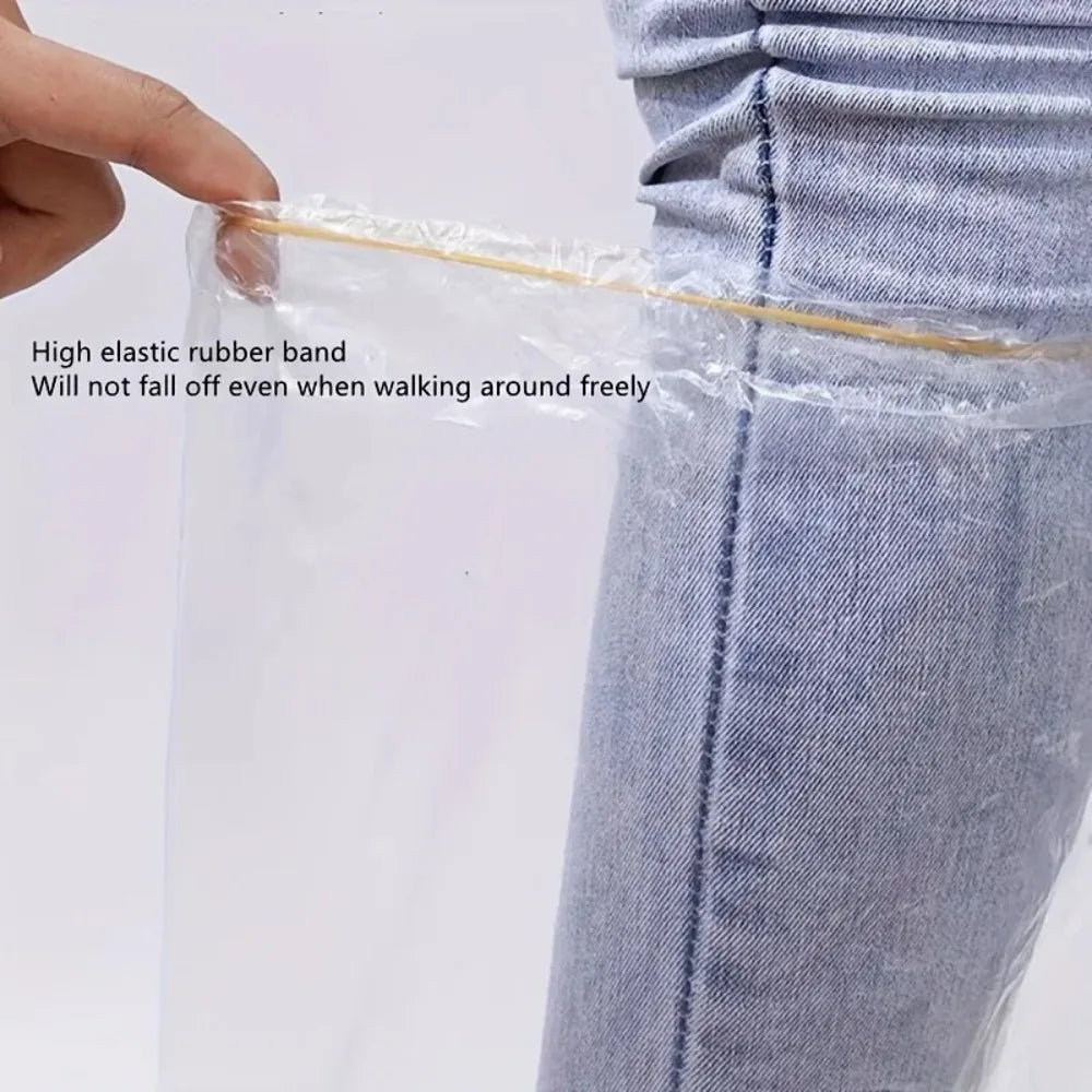 10Pcs Disposable Rain Shoe Covers Transparent Non Slip Waterproof Protectors Uses for Outdoor Wet Weather