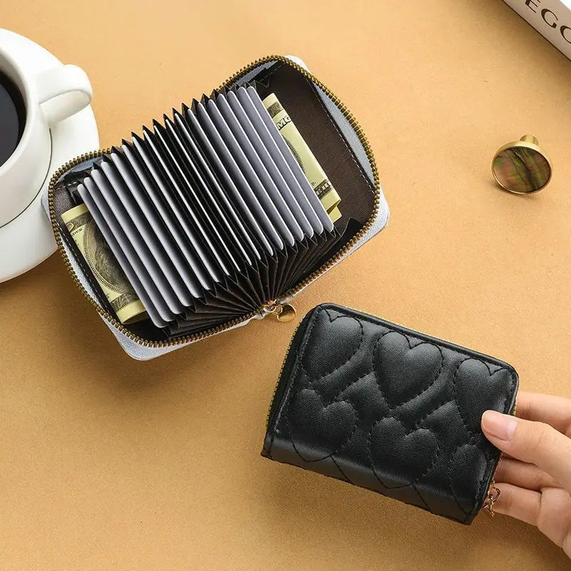 Women Wallets Short Pu Leather Zipper Purses Multi Card Slots Large Capacity Money Bag for Women Coin Card Holders Dropshipping