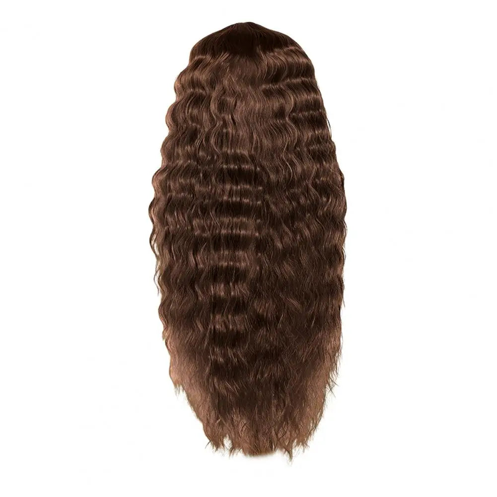 2024 Water Wave Long Curly Wig Jungle Wave Middle Split Glossy Hair Hair Extensions Human Wig African Brazilian Black Women Wig