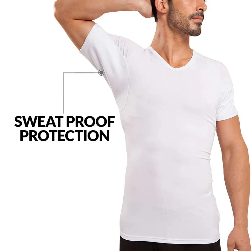 Dry Soft White Modal High Quality Luxury Bamboo Fabric Men  Resistant Under T Shirt Sweat Proof Undershirt