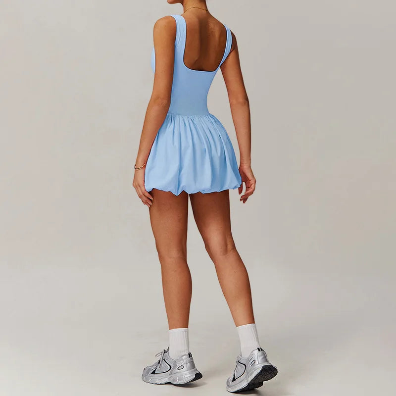 2025 New Women Yoga Jumpsuit Set Sexy Anti Glare One-Piece Jumpsuit Dance Ballet Sports Dress Gym Push up Running Tennis Sports