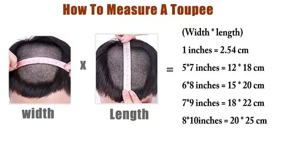 Hollywood Men Toupee Lace & PU Base Human Hair Replacement System Unit for Men Durable Male Hair Prosthesis Wigs