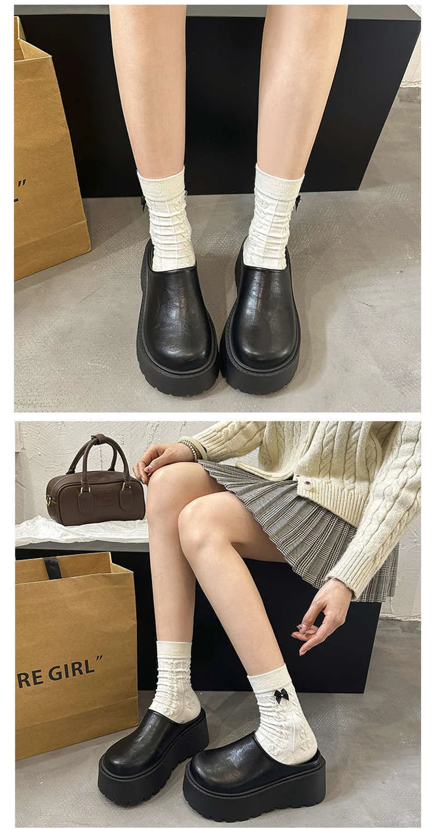 Sandals Summer 2026 New Women Slippers Baotou Platform Trend High Heels Ladies Shoes Pumps Black Soft Leather Thick Slides Mujer