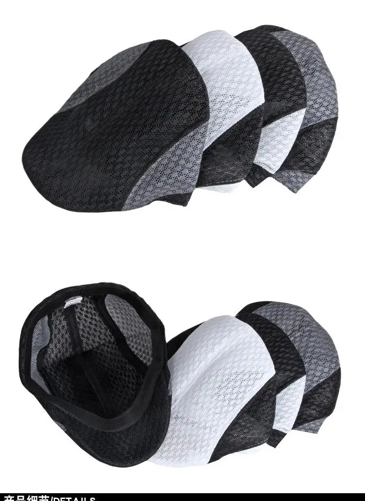 Big Head 58-61cm Summer Men Newsboy Breathable Cap Mesh Cabbie Golf Driving Sun Flat Beret Hats Caps Visors BAZAARHUBO