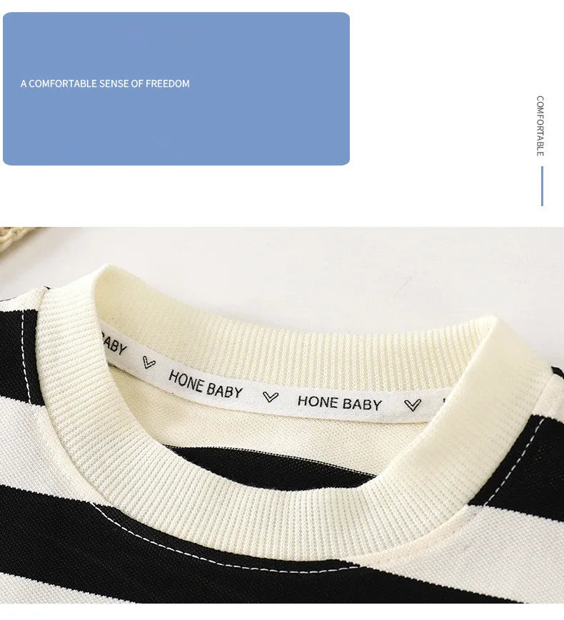 T-shirt Elastic Sweater Long Sleeve Pullover Tops Baby Children Clothing Children's Sweatshirt Kids Clothes Boys Girls BAZAARHUBO