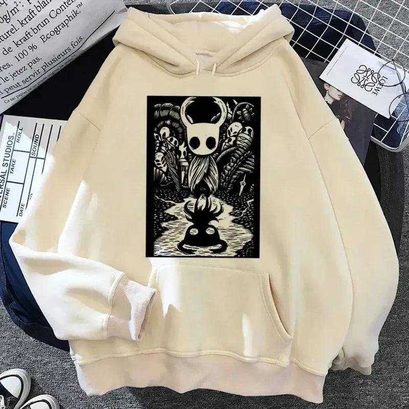 Hollow Knight Hoodies Men Korea Ulzzang Grunge Y2k Aesthetic Fmale Autumn and Winter Pullover Hoddies Streetwear Graphic