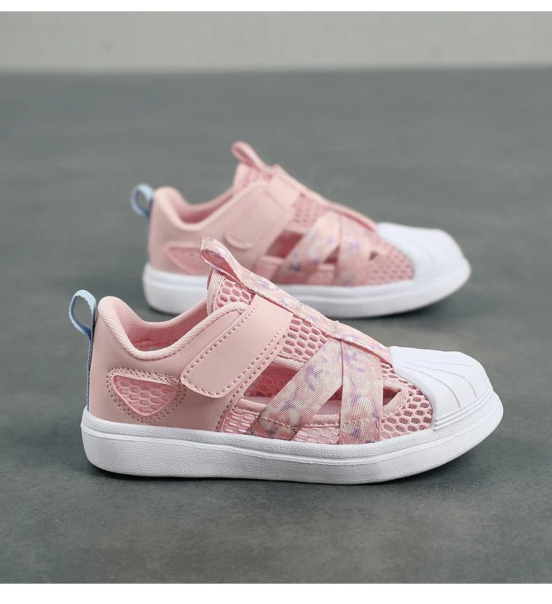 Kids Casual Shoes Girls Design Breathable Lightweight Sneakers for Walking Running Non-Slip Children Sneakers