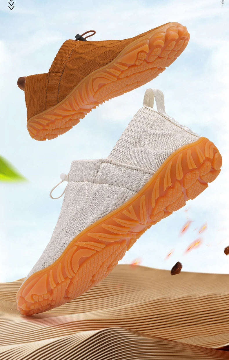 Minimalist Men's Barefoot Shoes Anti Slip Breathable Knitting Walking Shoes for Men Wear-resistant Lightweight Running Sneakers