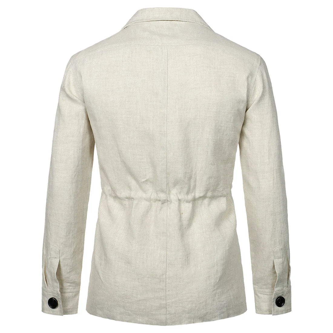 Mens Coats Safari Jacket Linen British Retro Gentry Suit Pockets Outerwear Fashion Solid Color Male Tops Ropa Hombre