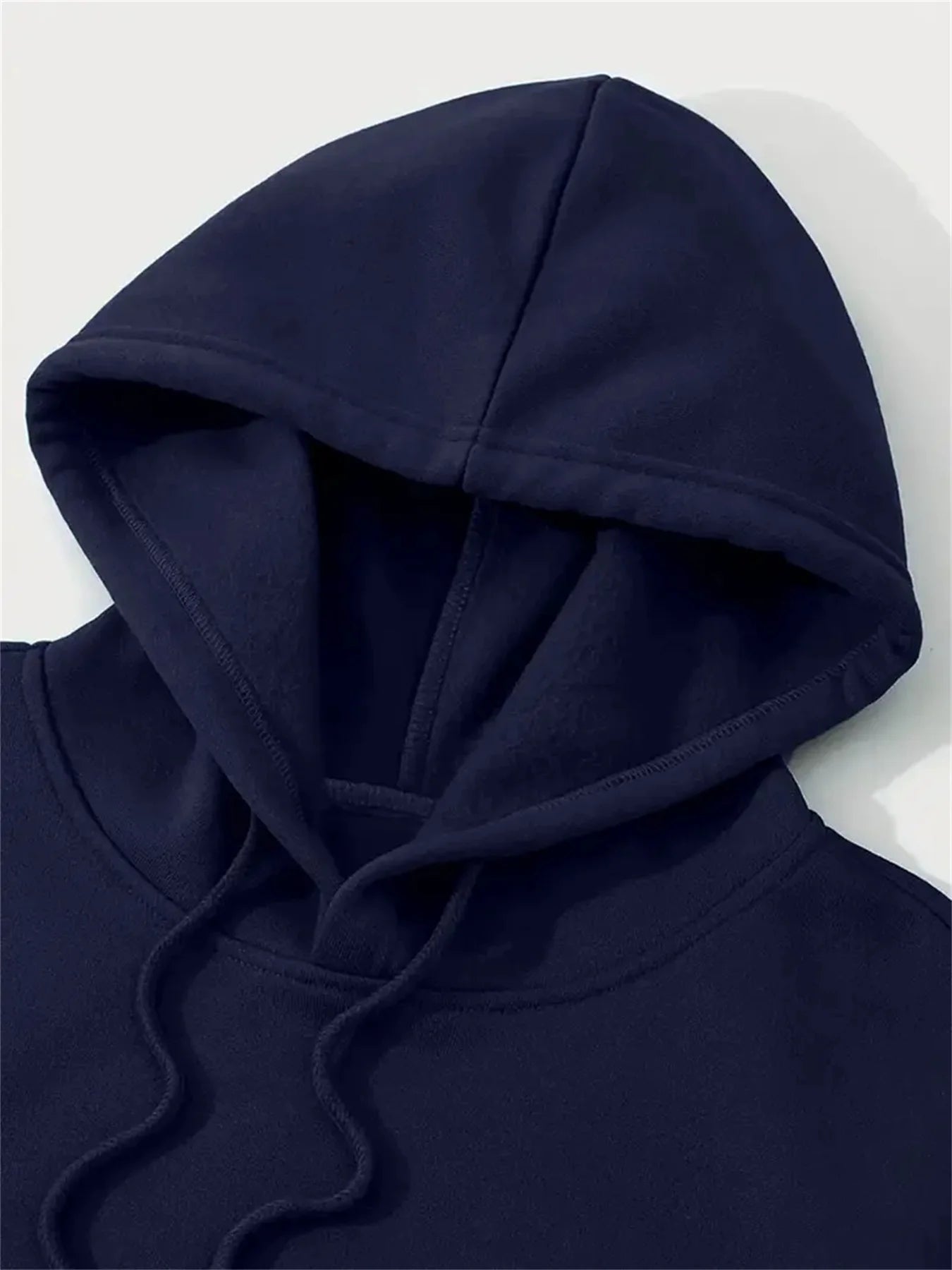 Men's autumn and winter casual fashion loose geometric print long sleeved hooded sweatshirt warm pullover BAZAARHUBO