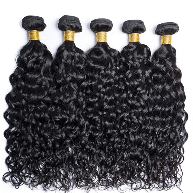 Water Wave Bundles Human Hair Extensions For Women Unprocessed Peruvian Hair Bundle Raw Virgin Human Hair Bundle Curly Hair