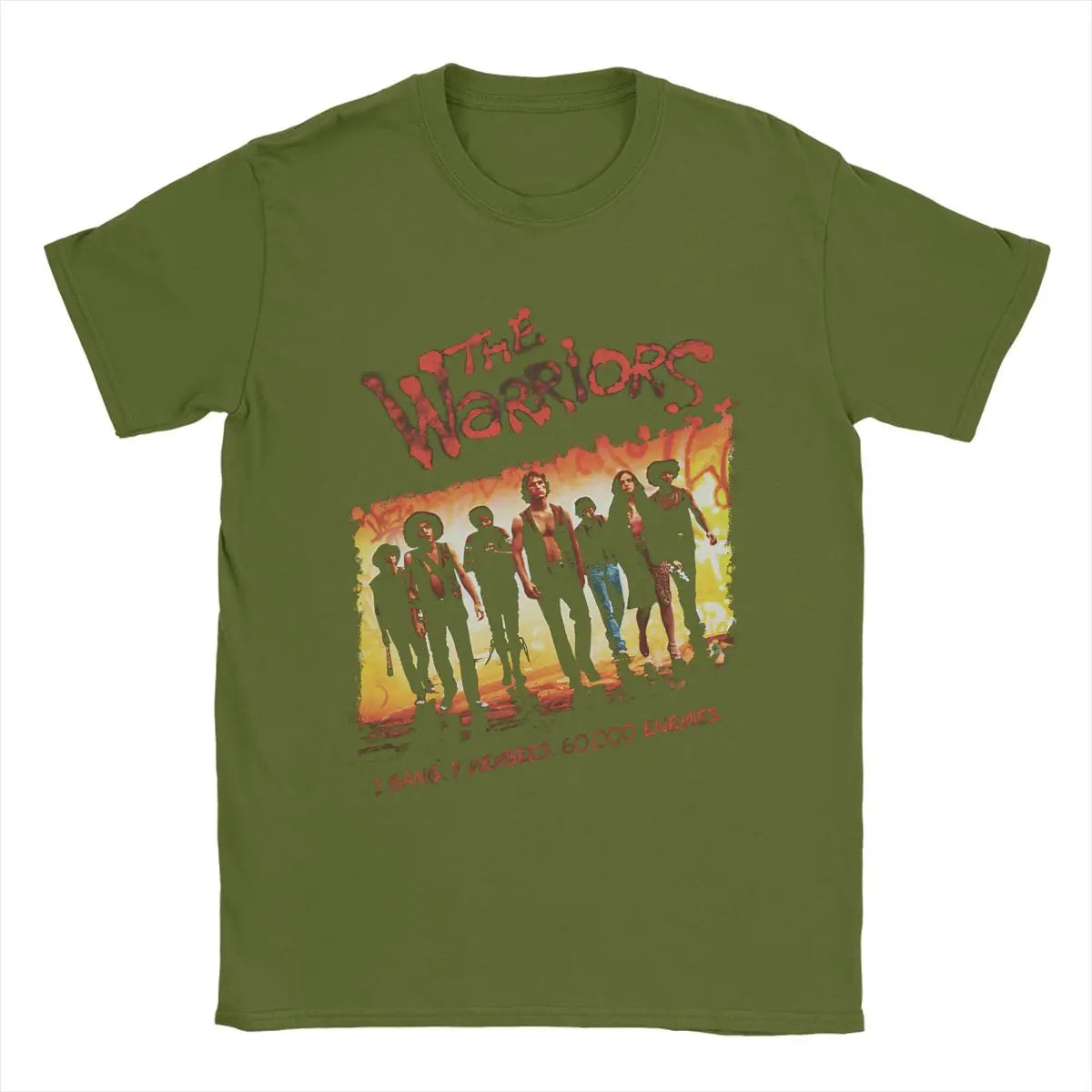 Novelty The Warriors One Gang T-Shirt for Men Crewneck Pure Cotton T Shirts Short Sleeve Tees Graphic Tops