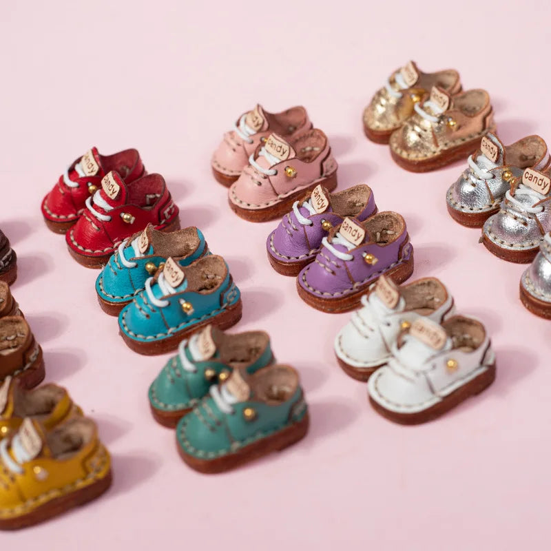 Ob11 Girl Doll Candy Shoes Fashion Holala Cowhide Flat Shoes For Boy, Obitsu11,Body9, Gsc, Ddf, Nendoroids, 1/12bjd Doll Shoes