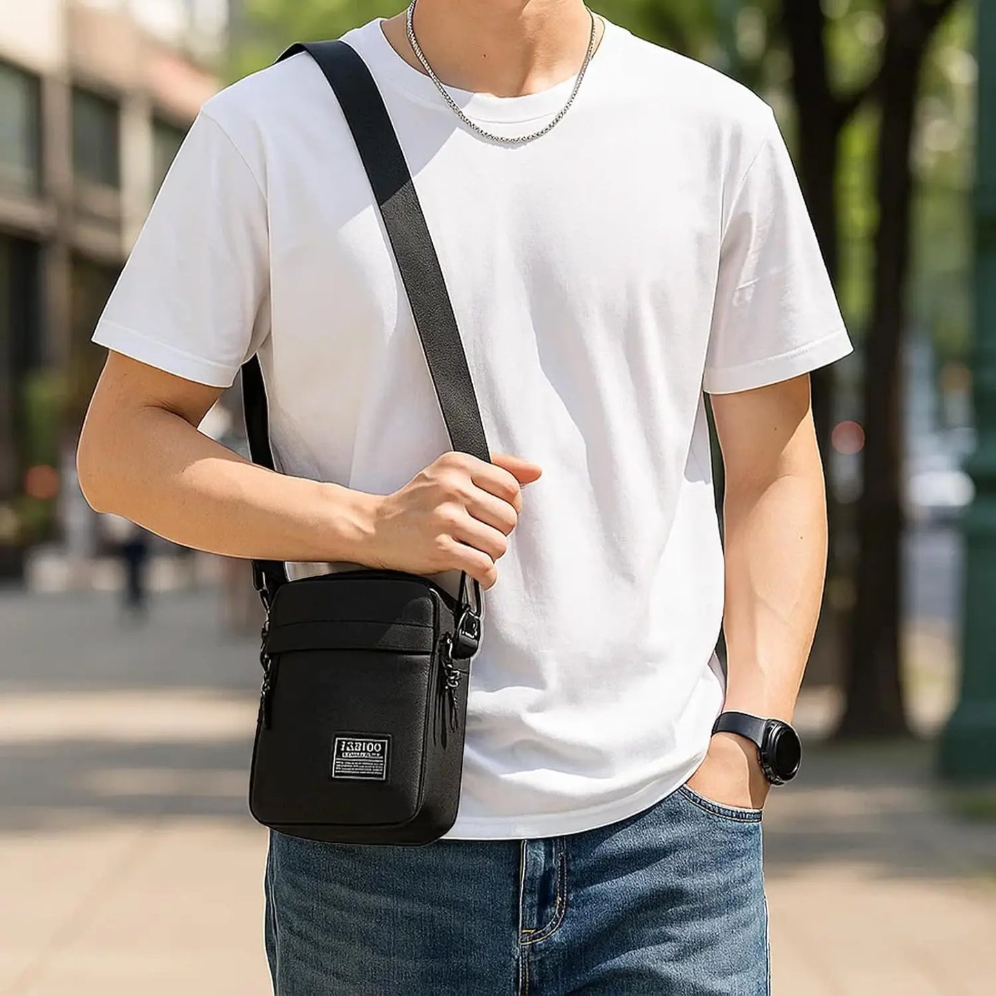 Crossbody Bags for Men Women Travel Shoulder Bag Phone Wallet Purse Small Casual Messenger Handbag for Work Hiking Traveling