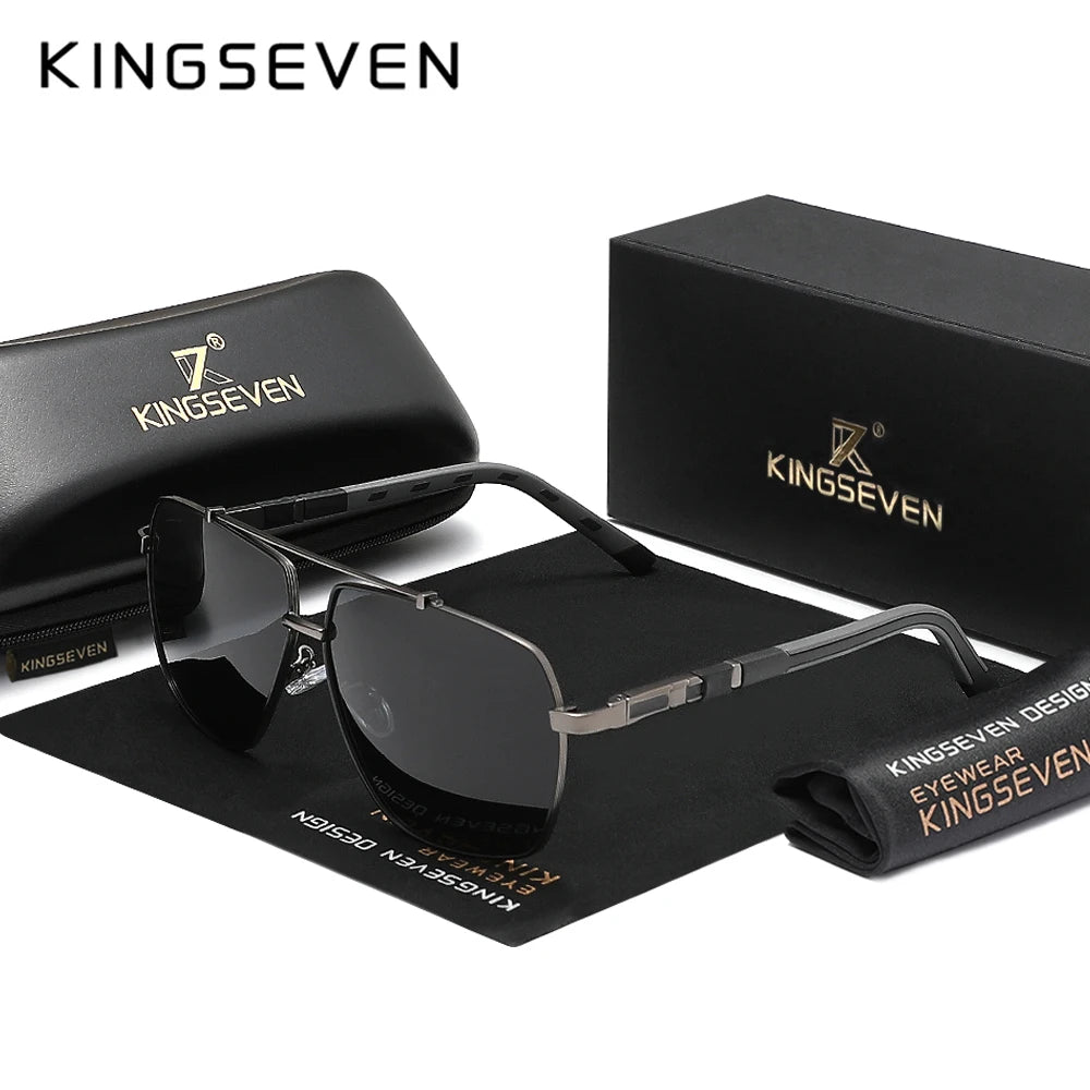 KINGSEVEN Classic Men Sunglasses Pilot Polarized UV400 Aluminum Frame Women Driving Glasses BAZAARHUBO