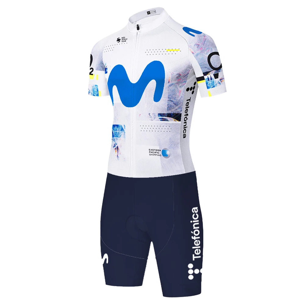 Movistar triathlon suit men Maillot Jumpsuit Road Racing Skinsuit Bike Jersey Sports Wear shorts cycling maillot cyclisme homme