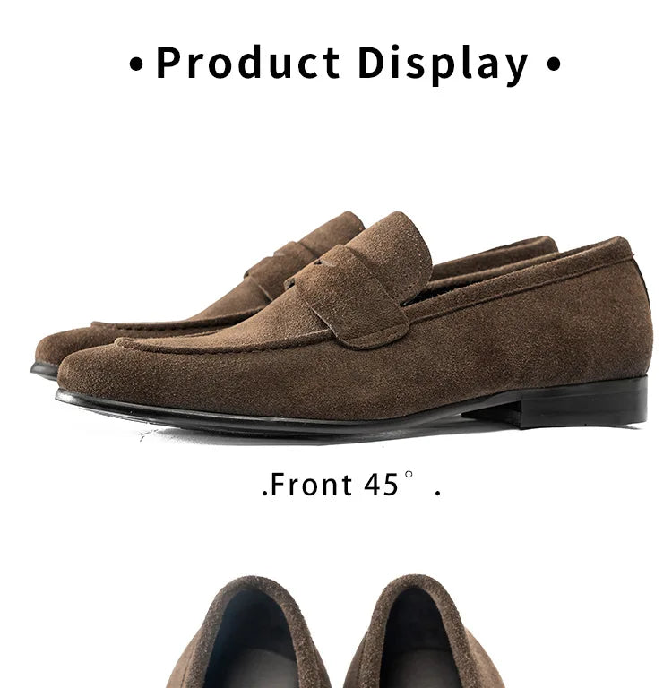 NEW 2025 French Elegant Men's Loafers Business Formal Casual Leather Shoes Handmade Cowhide Moccasin Shoes For Men