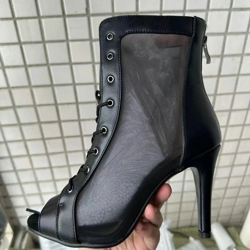 Women's Jazz Dance High Heels Shoes Black Sandals Sexy Party Stilettos Boots for Ballroom Jazz Dancing Heels Shoes Women Size 46