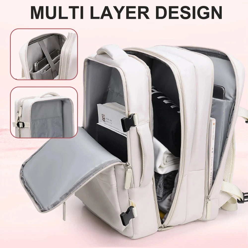 Buylor Travel Backpack Women Easyjet Backpack 45x35x20 Cabin Luggage Backpack for Airplane Large Capacity Carry On Laptop Bags