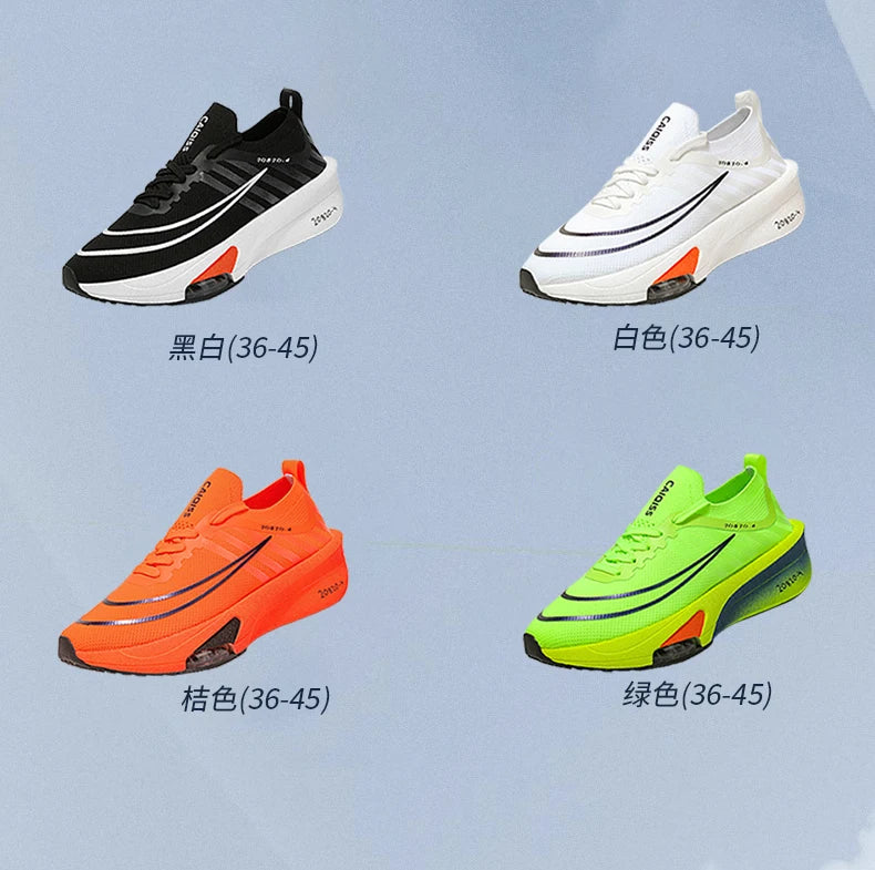 Running Shoes Carbon Board Speciality Marathon Men Sports Breathable Lightweight Women's Comfortable Athletic Nonskid Sneakers