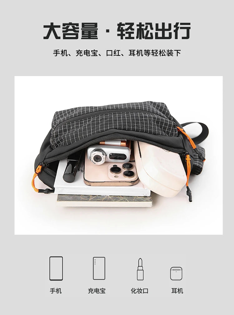 2025 New Pattern Lightweight Waterproof Nylon Fabric Small Square Bag for Women - Single Shoulder Crossbody Compact Bag for Mobi