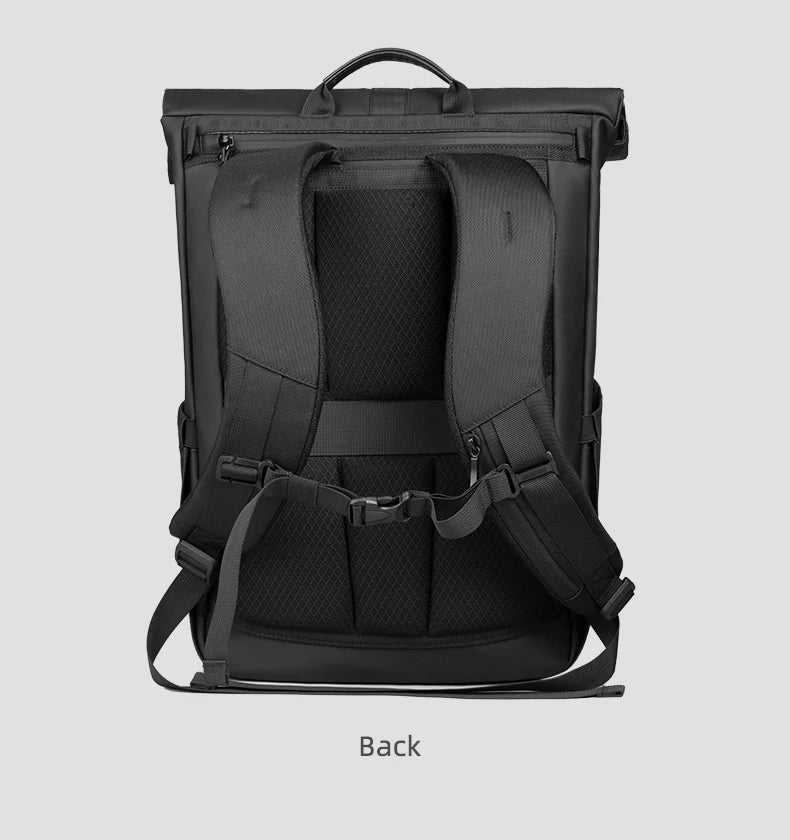 Heroic Knight Rolltop Laptop Backpack Expandable Water-Resistant Compartment Work Men's Stylish Backpack Casual Travel Backpack