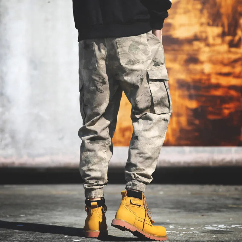 Workwear Camouflage Pants for Men - High-end Spring/autumn New Style Pants, Loose Fit, Casual, Rolled Cuffs, Durable
