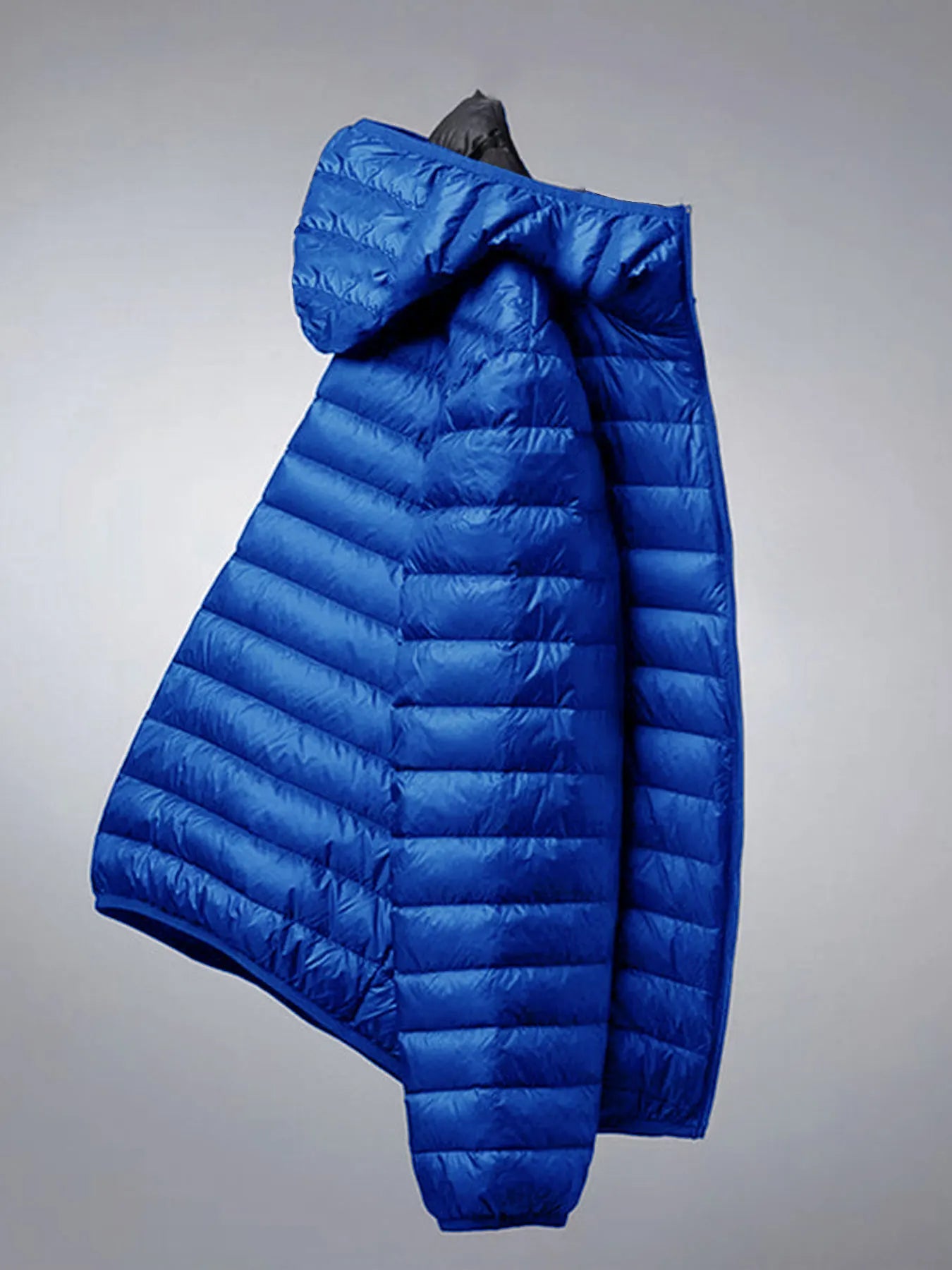Winter Men's Lightweight Casual Cotton Jacket Suitable for Outdoor Sports, Windproof and Warm, Men's Hooded Solid Color Simple Cotton Coat