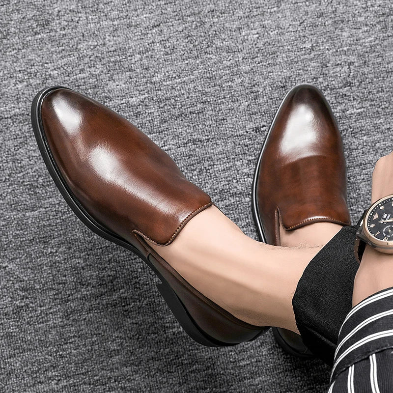 Size 38-48 Classic Le Fu Shoes for Men Casual Business Comfort Fashion Brand Shoes Men British Gentleman Social Shoes Men